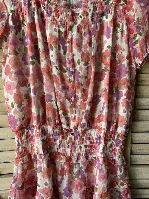 Nicole Miller Purple Coral White Msrp Short Casual Dress