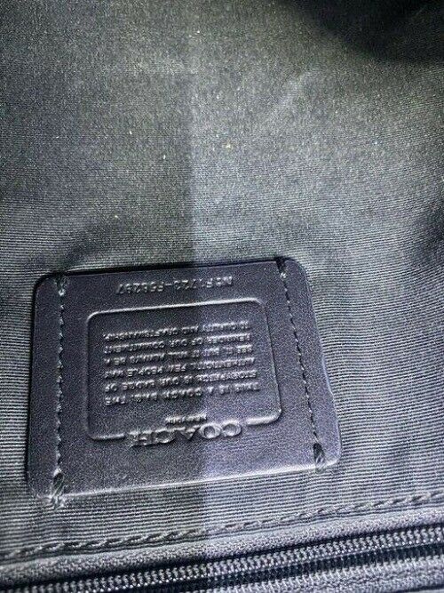 coach large brown coated canvas cross body bag