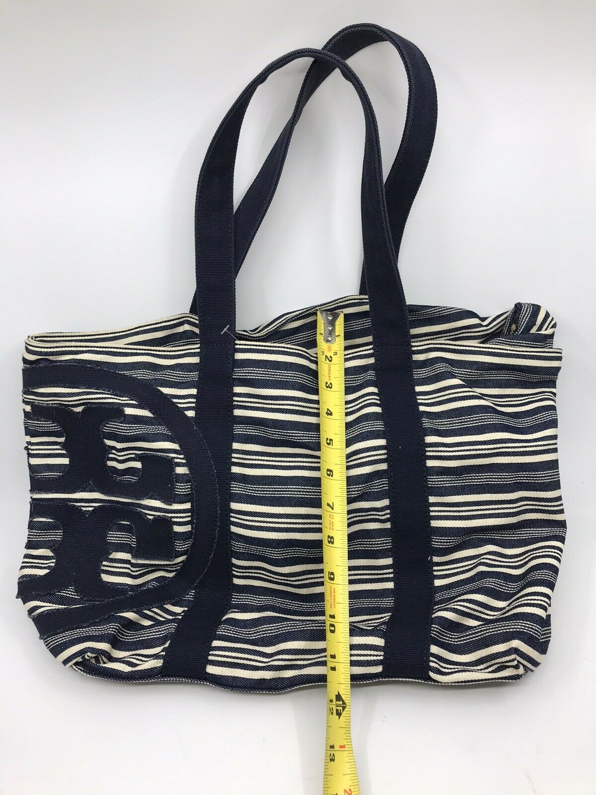 TORY BURCH Fabric striped tote bag