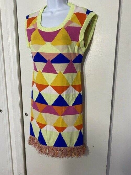 nicole miller multi color new print knit msrp short casual dress