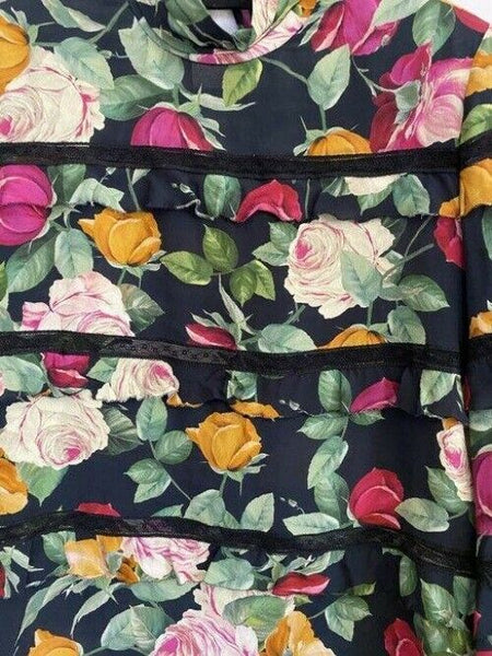 nicole miller multicolor new floral msrp blouse