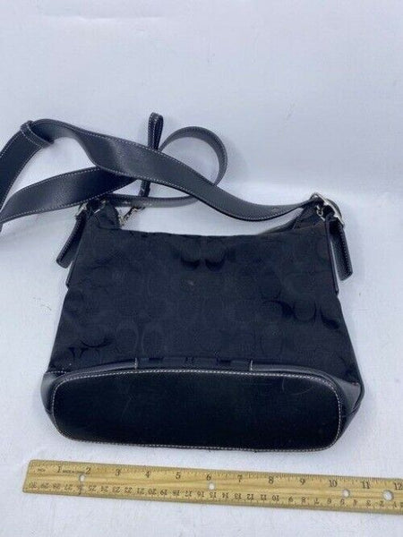 Coach Classic Black Canvas Cross Body Bag