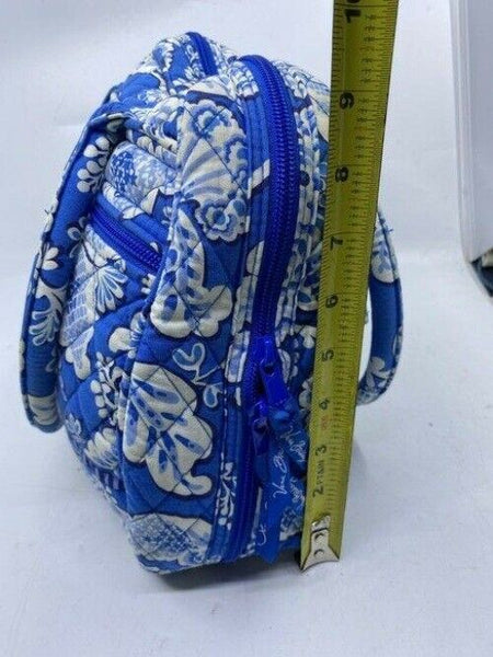 Vera Bradley Large Quilted White Blue Shoulder Bag