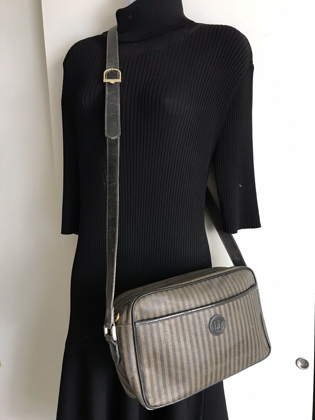 FENDI Vintage Canvas Crossbody Bag Needs TLC