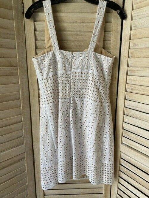 nicole miller white eyelet msrp short casual dress