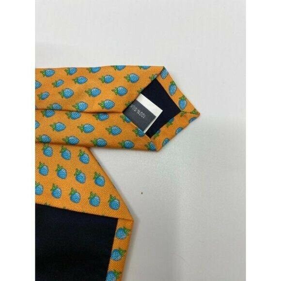 New! BONOBOS Blue Orange Premium Neck Tie Handmade