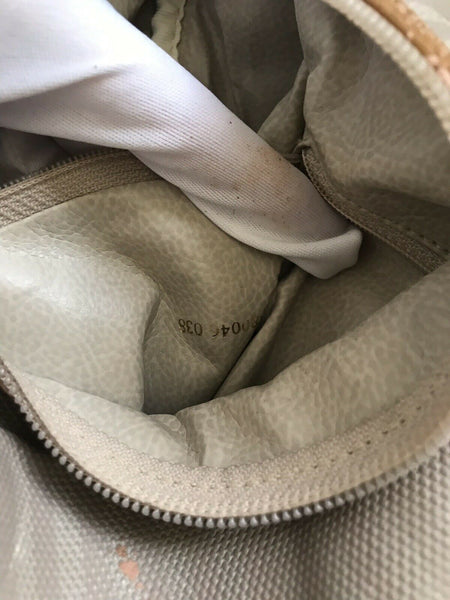 FENDI Vintage Grey/Beige Medium Leather Crossbody Bag With Matching Wallet