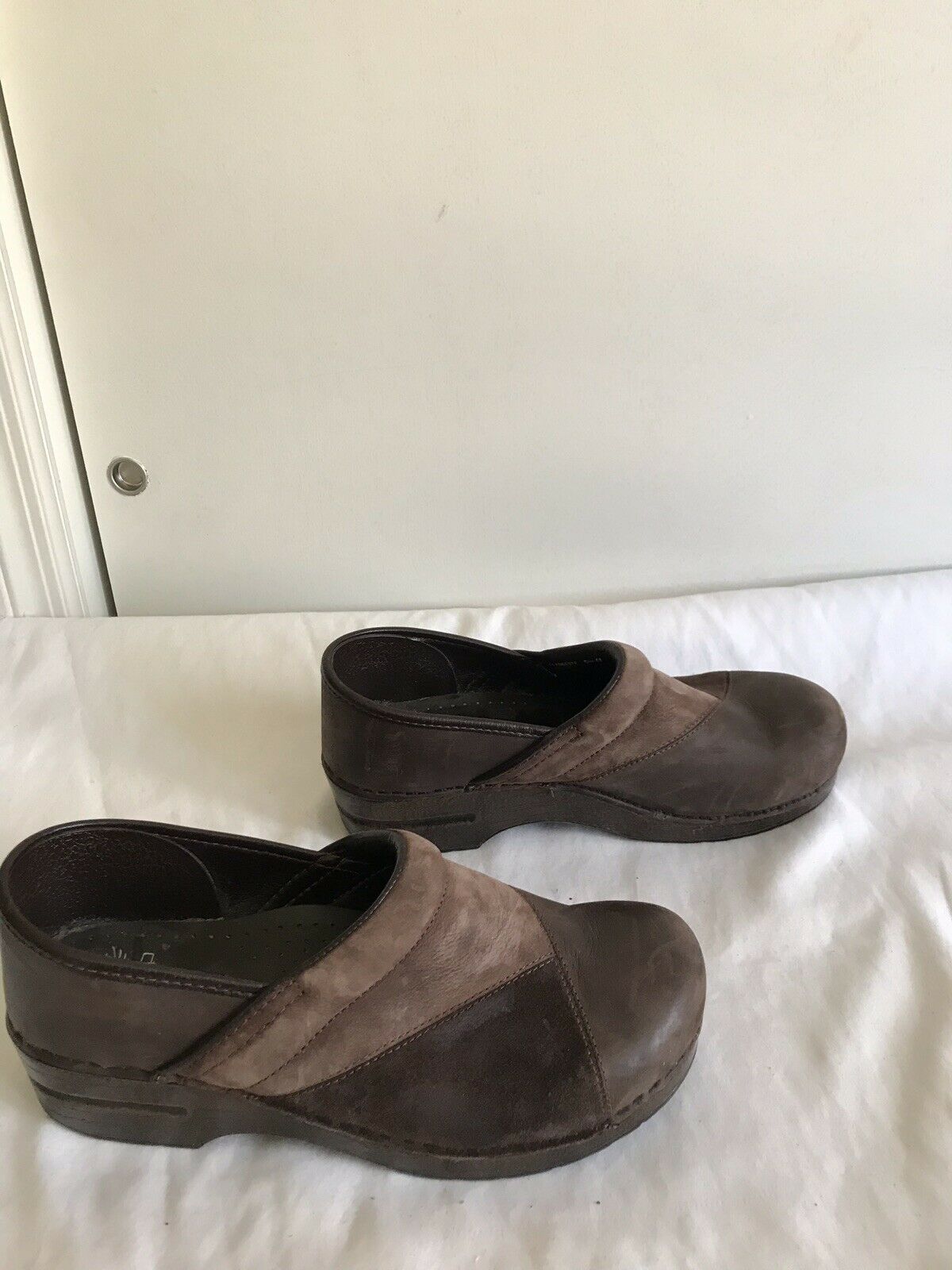 Dansko Classic Clogs-Brown-Size US 10.5