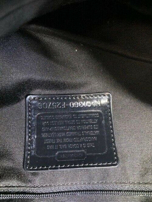 coach large black fabric shoulder bag