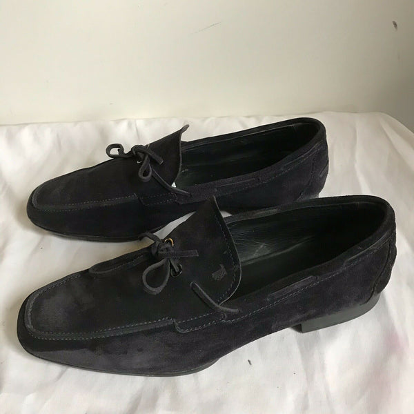 TOD’S Men’s Navy Suede Loafers Us Sz 10.5