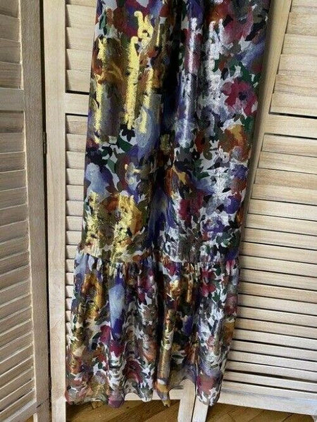 nicole miller multicolor floral msrp long casual maxi dress