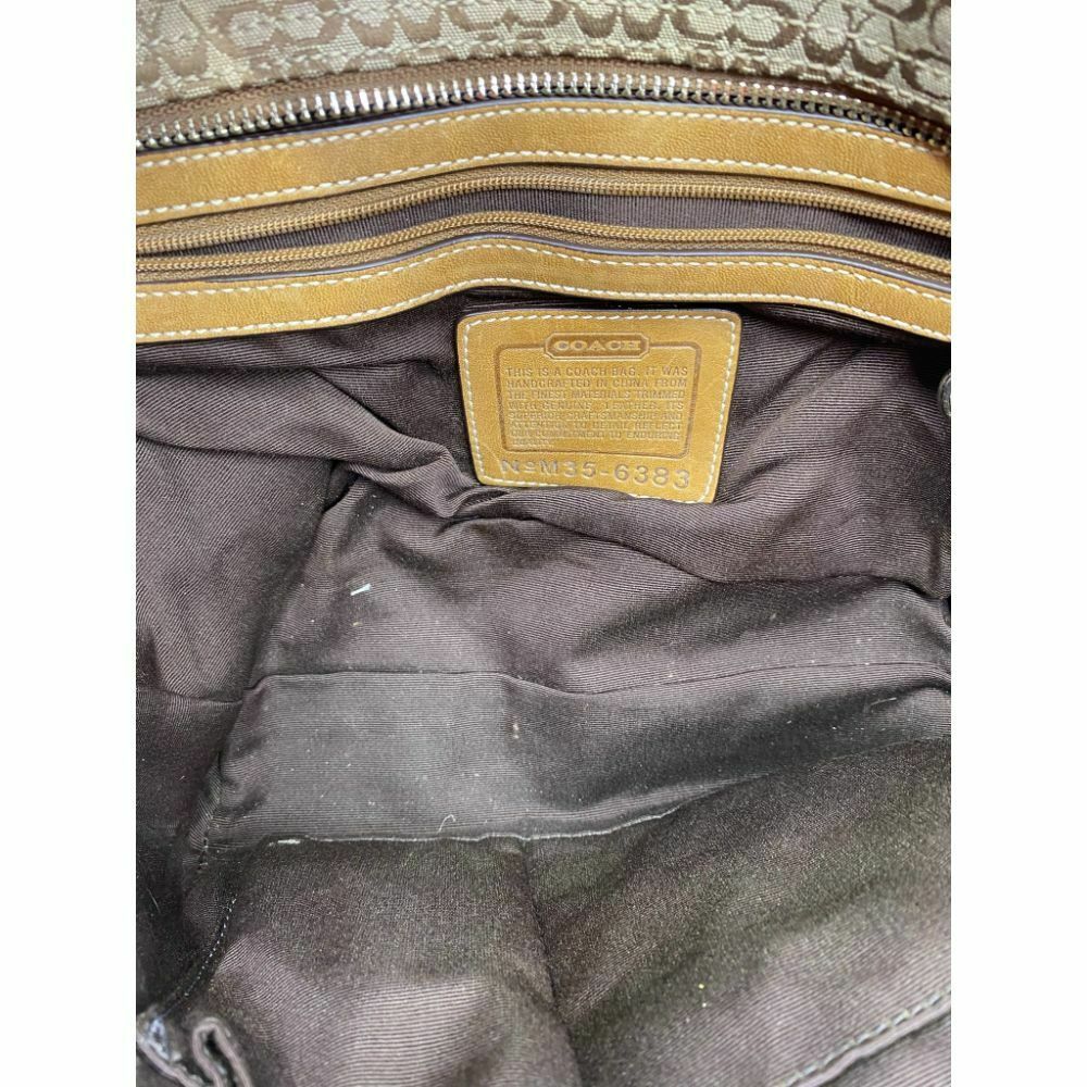 Coach Women's Brown Tan Medium Fabric Tote Bag