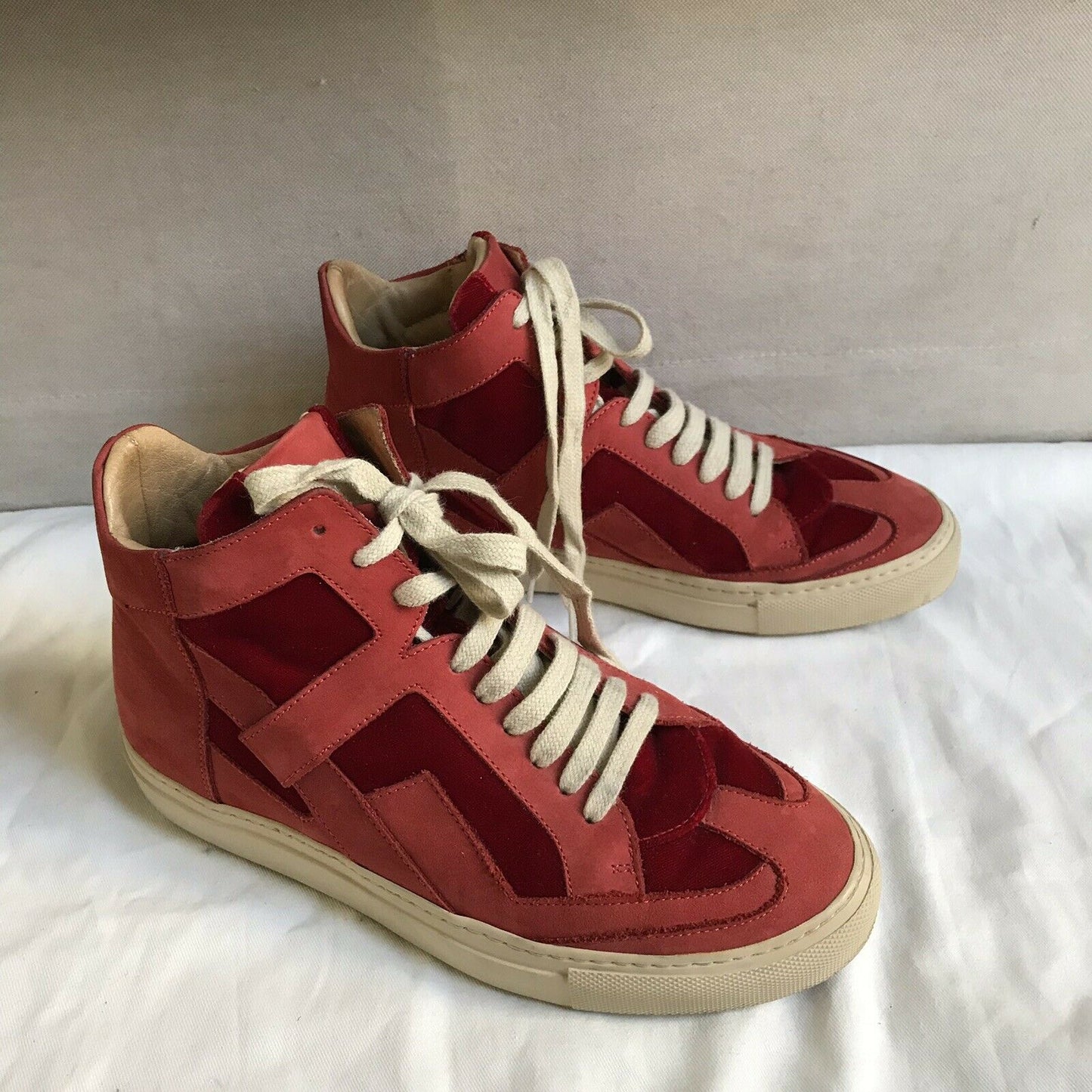 Maison Margiela Red Mid Top Sneakers 37