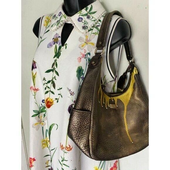 Cole Haan Leather Crossbody Brown Gold Customized