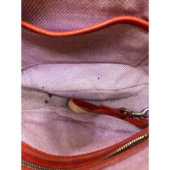 dooney and bourke orange leather cross body bag