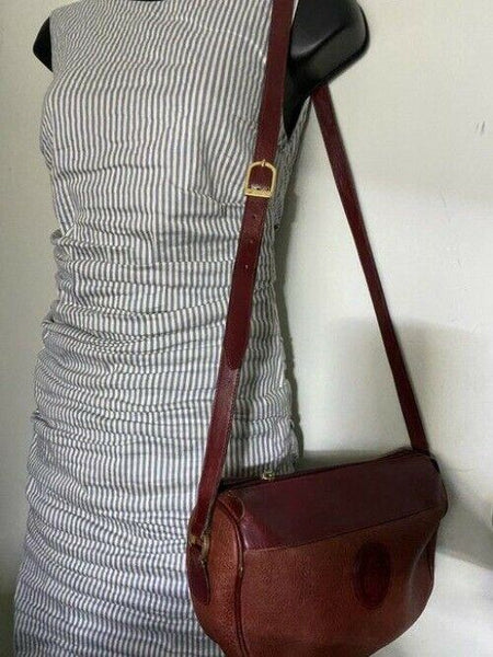 mark cross vintage shoulder burgundy leather cross body bag