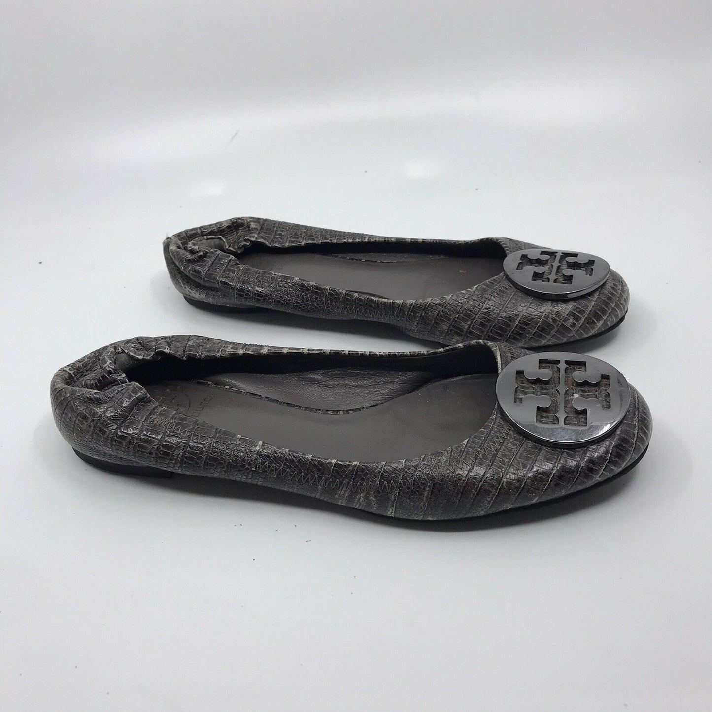 TORY BURCH Pewter Ballerina Flats size 6