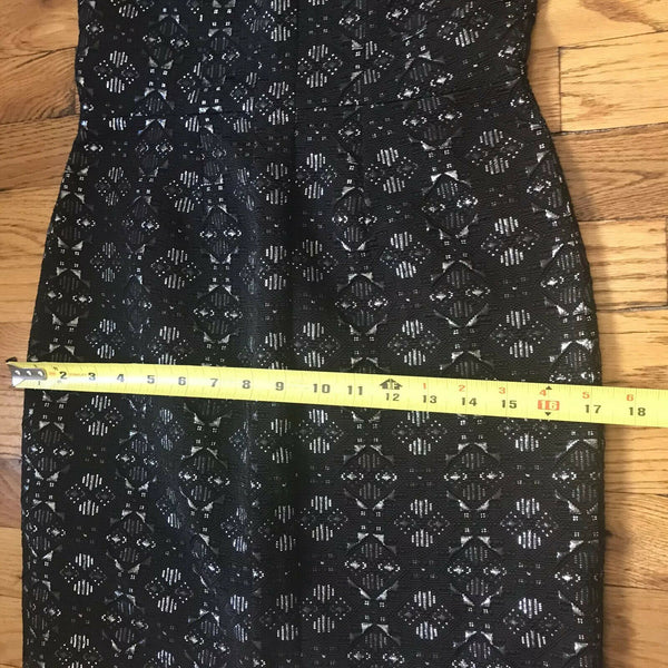 NWT MAJE Black/ Silver Dress With Cut Out Neck Line Size 1