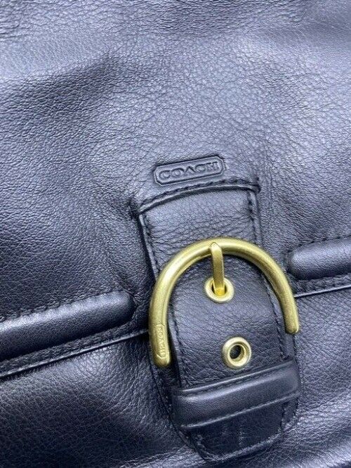 Coach Campbell Izzy Fashion Satchel Black Leather Cross Body Bag