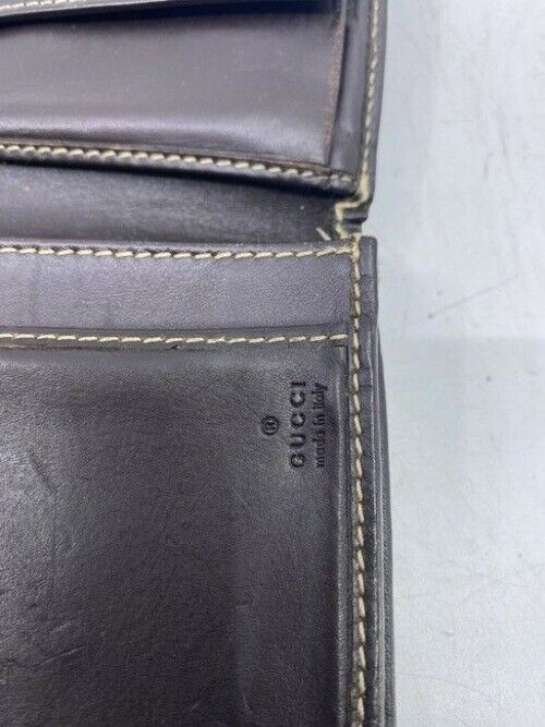 Gucci Brown Long Vintage Gg Web Wallet