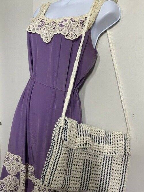 Antonello Tedde lux eco-conscious white-blue fabric crossbody bag