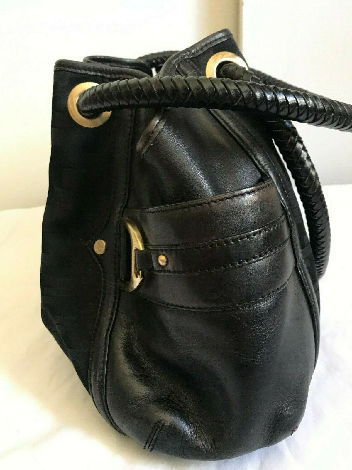Cole Haan Denney Black Fabric/Leather Shoulder Bag