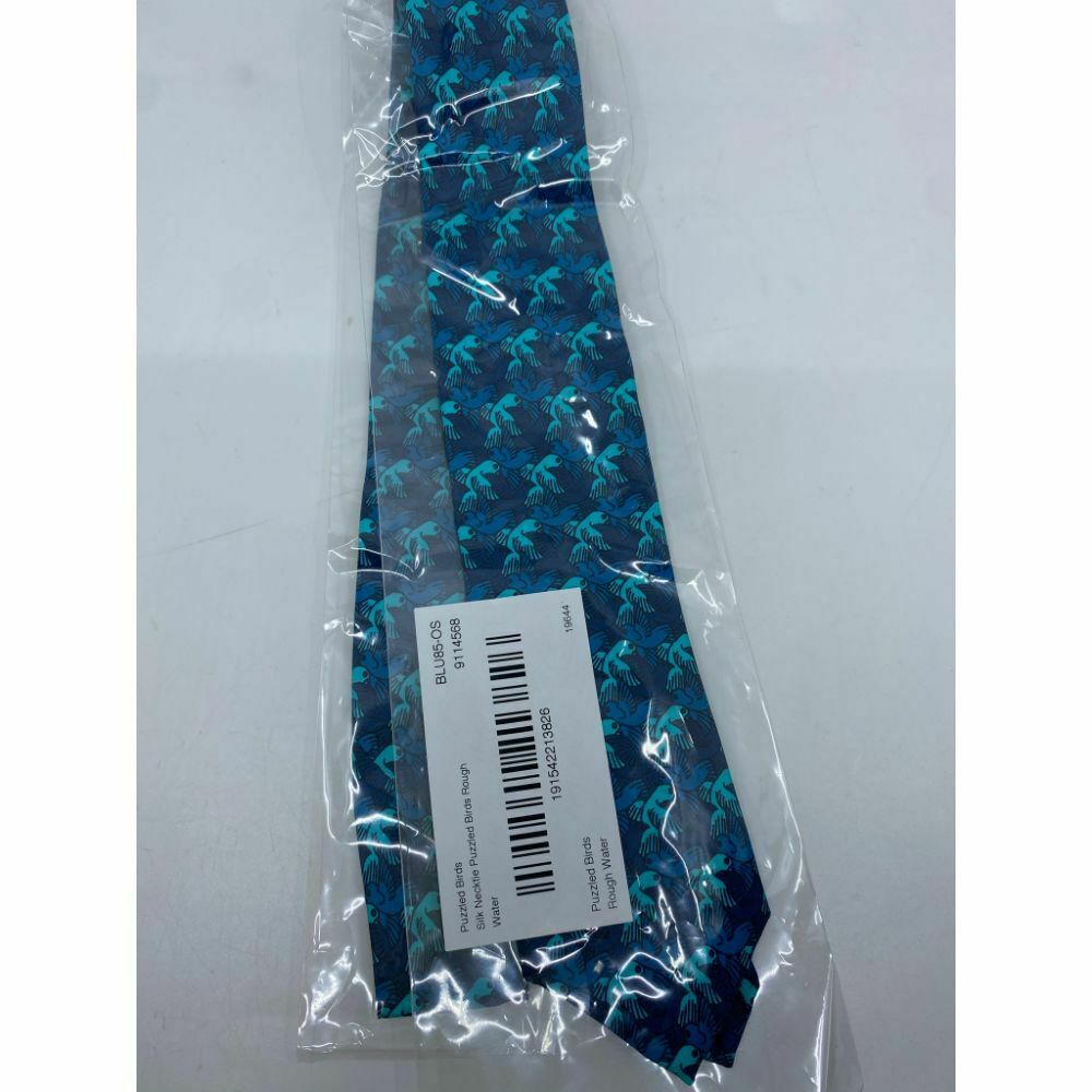 New! BONOBOS Blue Animal Print Neck Tie Msrp 95