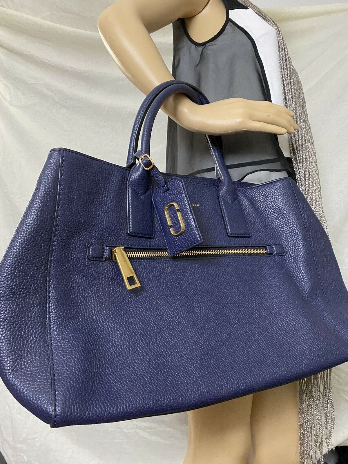 Marc Jacobs Navy Large Leather Tote bag