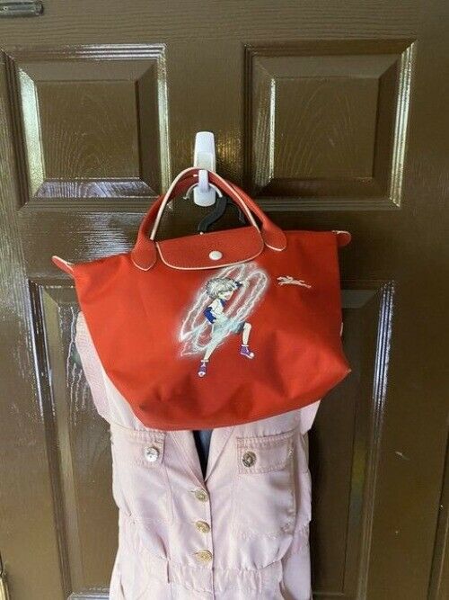 Longchamp Killua Zoldyck Red Nylon Tote