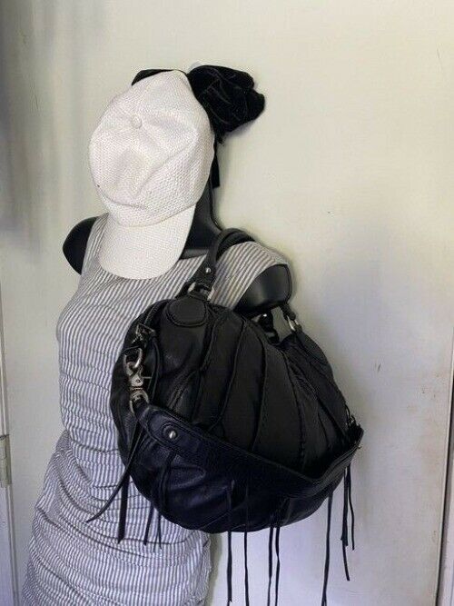 Botkier Taylor Satchel Black Leather Shoulder Bag