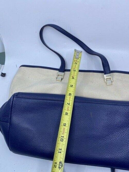 kate spade cream blue fabric shoulder bag