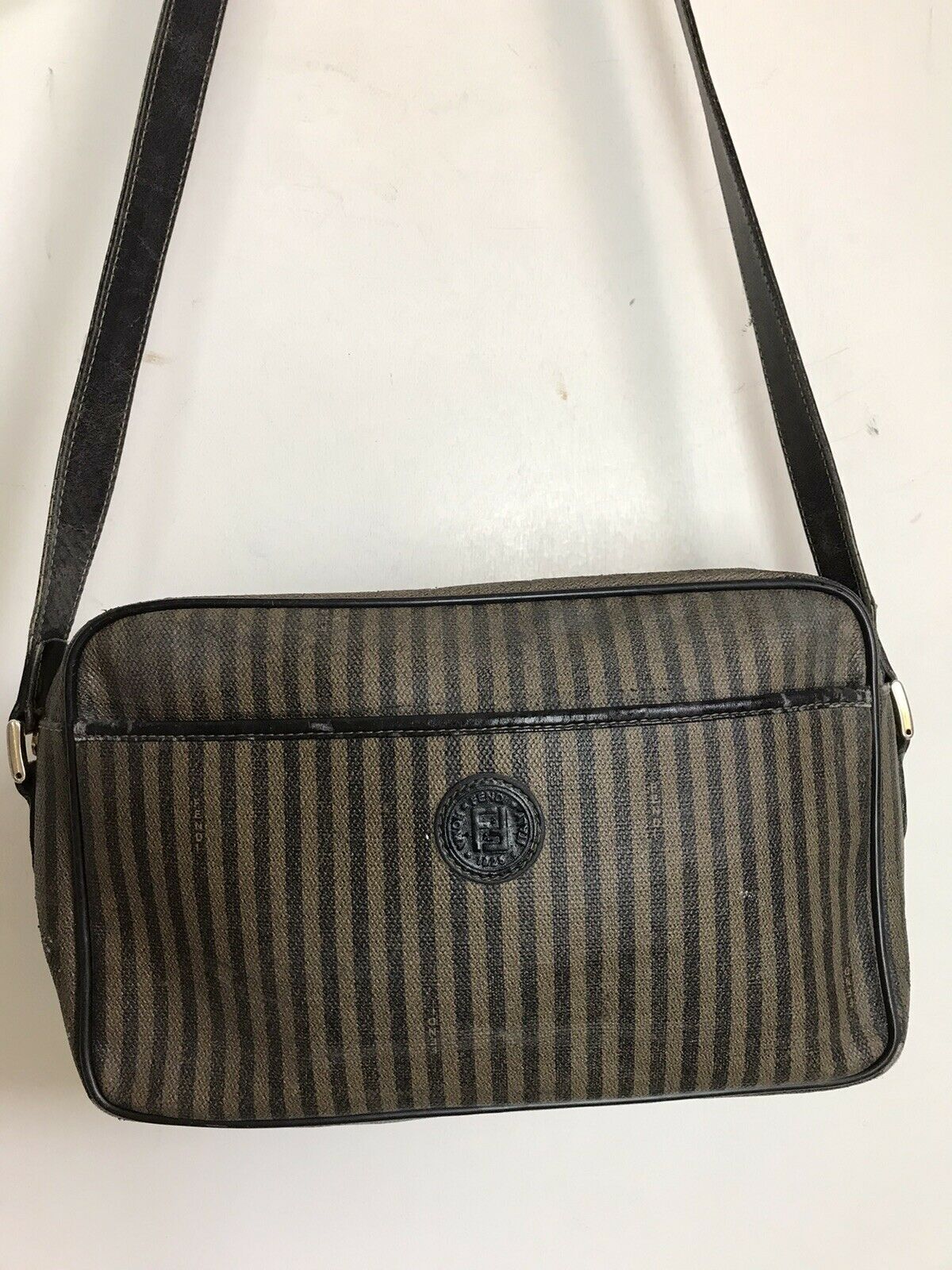 FENDI Vintage Canvas Crossbody Bag Needs TLC