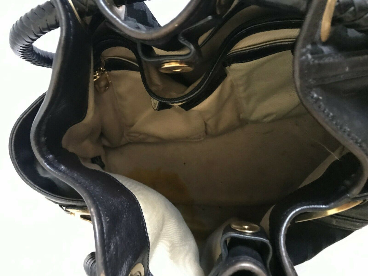 Cole Haan Denney Black Fabric/Leather Shoulder Bag