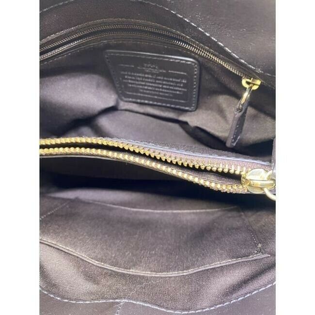 coach snake embossed print handbag beige brown leather cross body bag