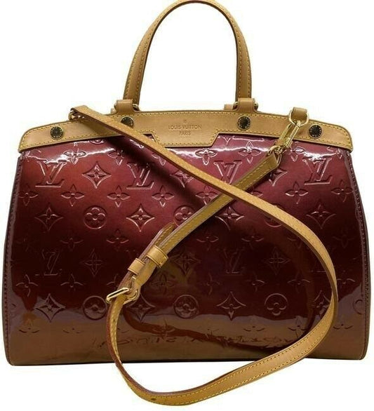 louis vuitton brea vernis mm burgundy patent leather shoulder bag