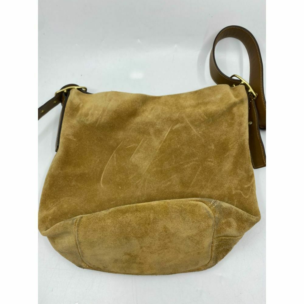 Coach Women's Brown Suede Leather Shoulder Bag