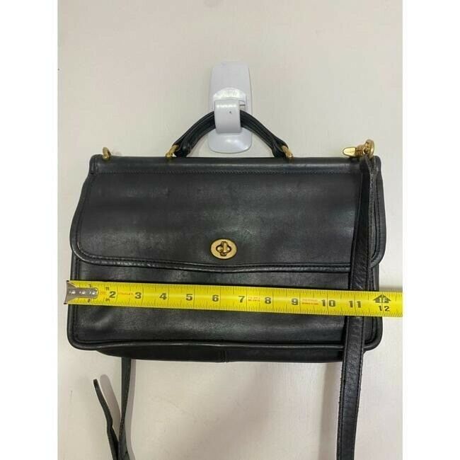 COACH Vintage Black Leather Crossbody Bag