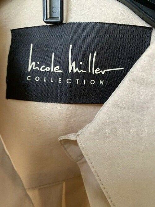 Nicole Miller Beige Small Msrp Button Down Top