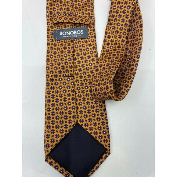 New! BONOBOS Orange Purple Premium Neck Tie