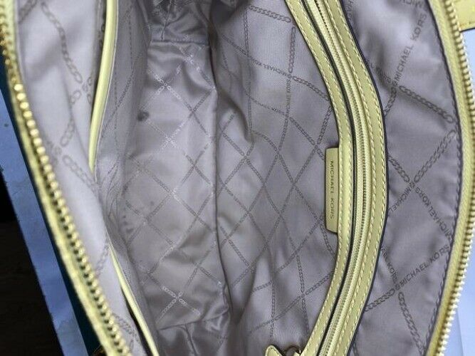 Michael Kors East West New Jet Set Top Zip Tote Buttercup Saffiano Leather Shoul