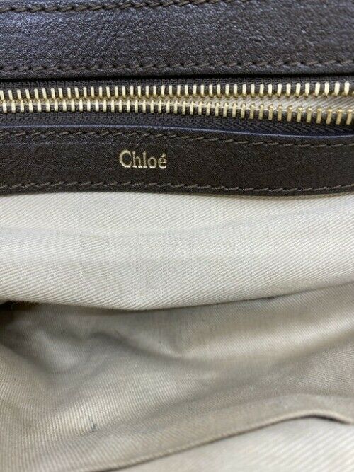 chloe handbag brown leather tote
