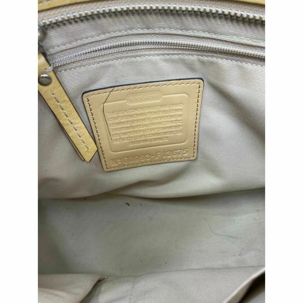 COACH Medium/ Large Leather Gold Shoulder Bag