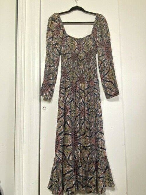 nicole miller multicolor new smocking msrp long formal dress