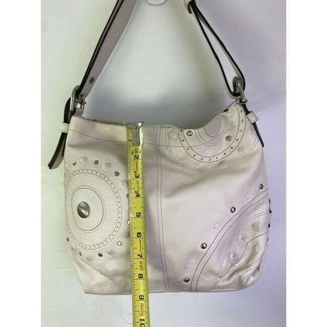 Coach Large White Leather Hobo Bag