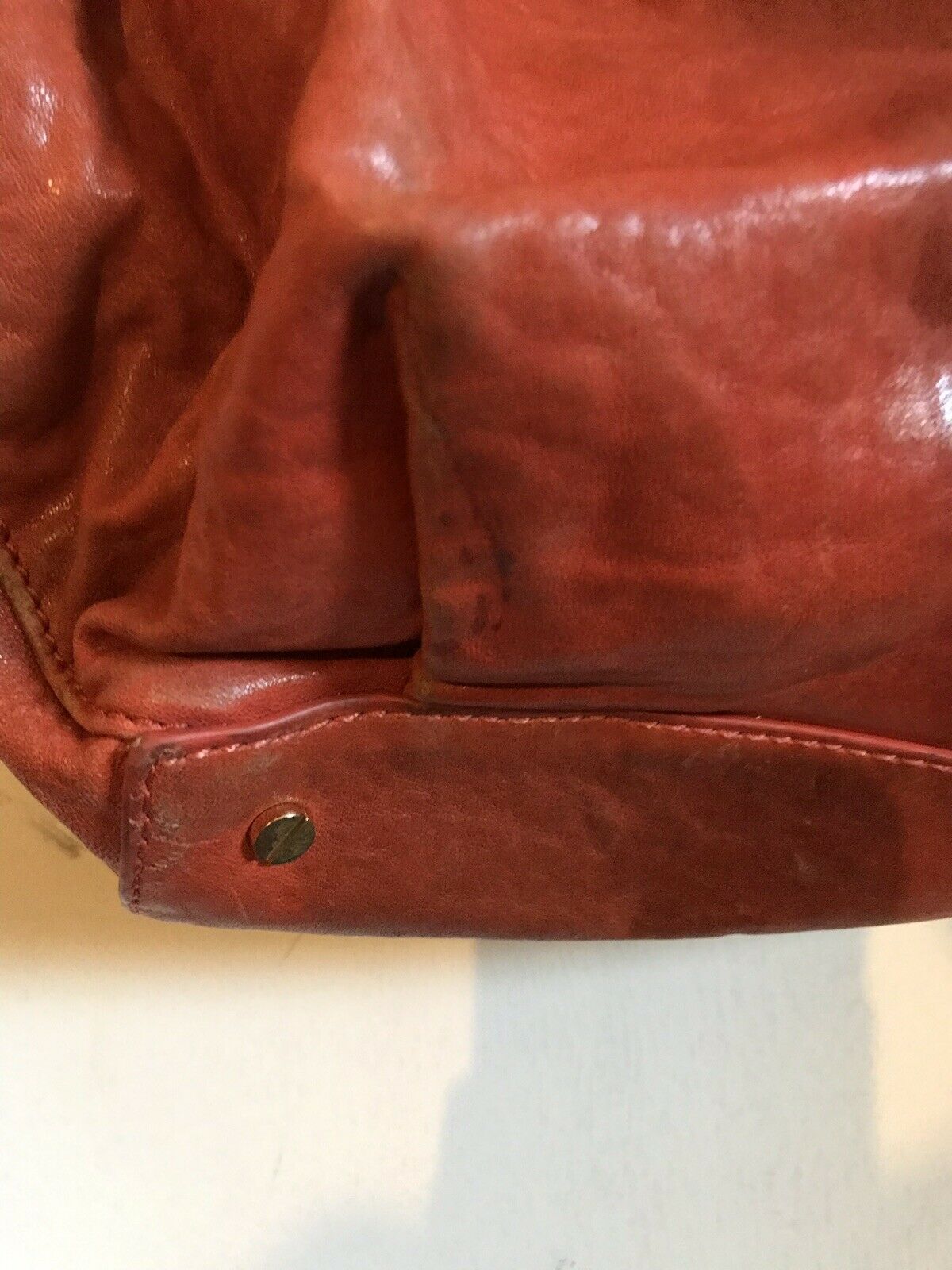 TORY BURCH Orange/Brown Leather Hobo bag