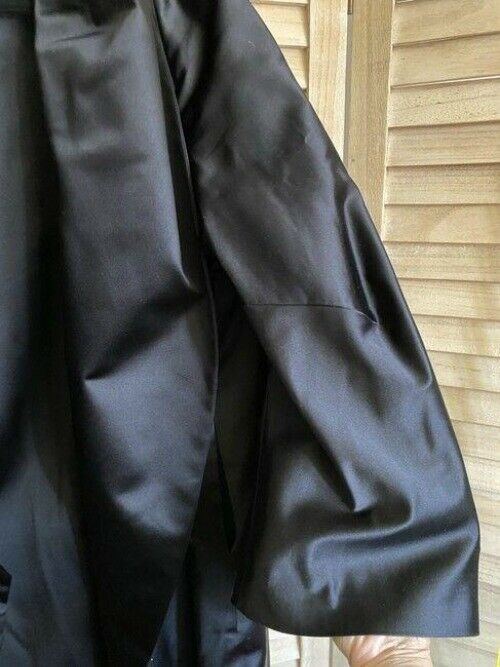 donna karan black new collection silk coat runway piece msrp