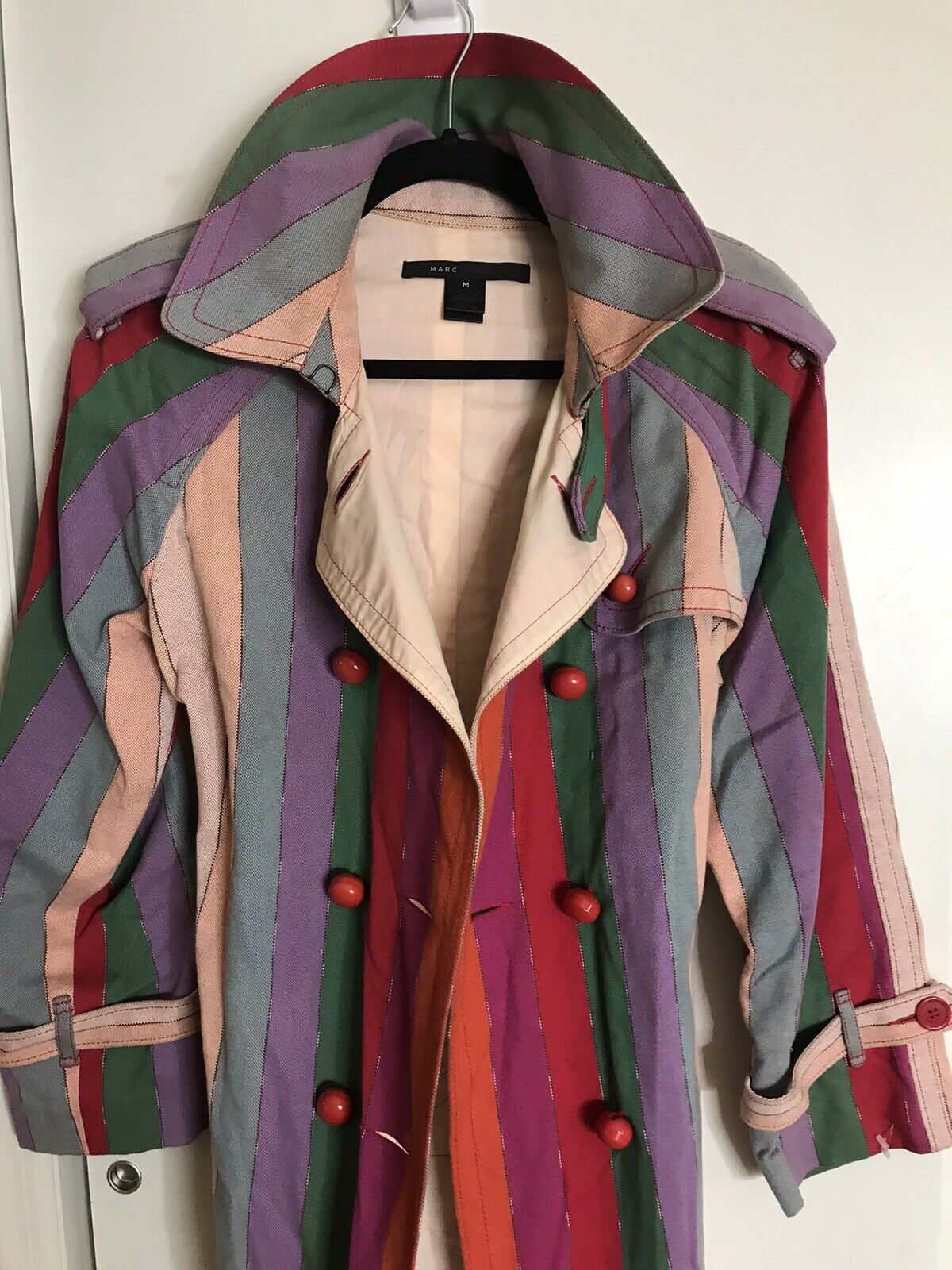 MARC JACOBS Multi Color Trench Coat Medium