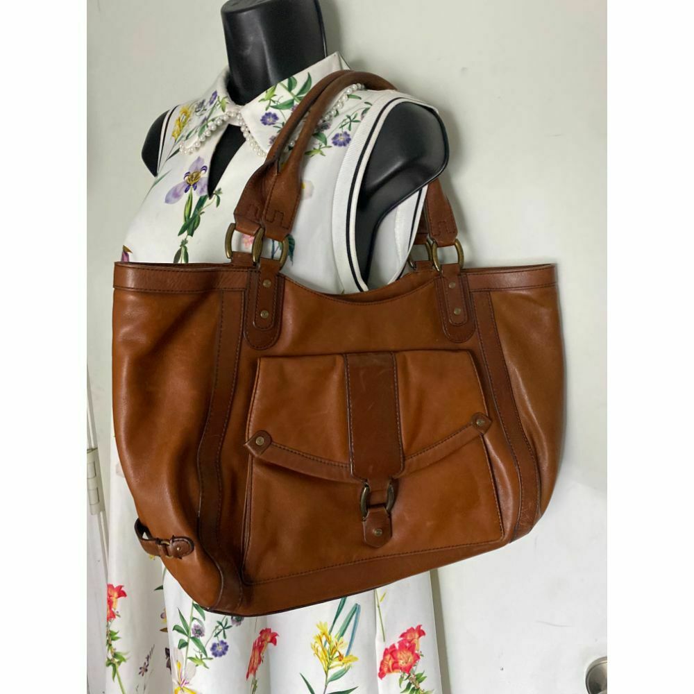 COLE HAAN Brown Large Leather Tote/ Shoulder Bag