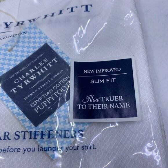 Charles Tyrwhitt Arlington white Egyptian cotton puppytooth slim fit shirt