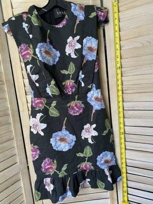 Nicole Miller Black Purple Blue Msrp Short Casual Dress